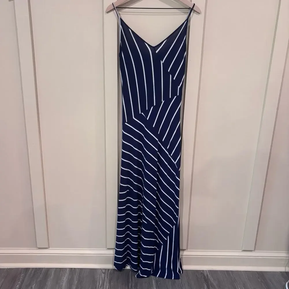 Calvin Klein Navy and White Stripe Maxi size 10 - Picture 4 of 4